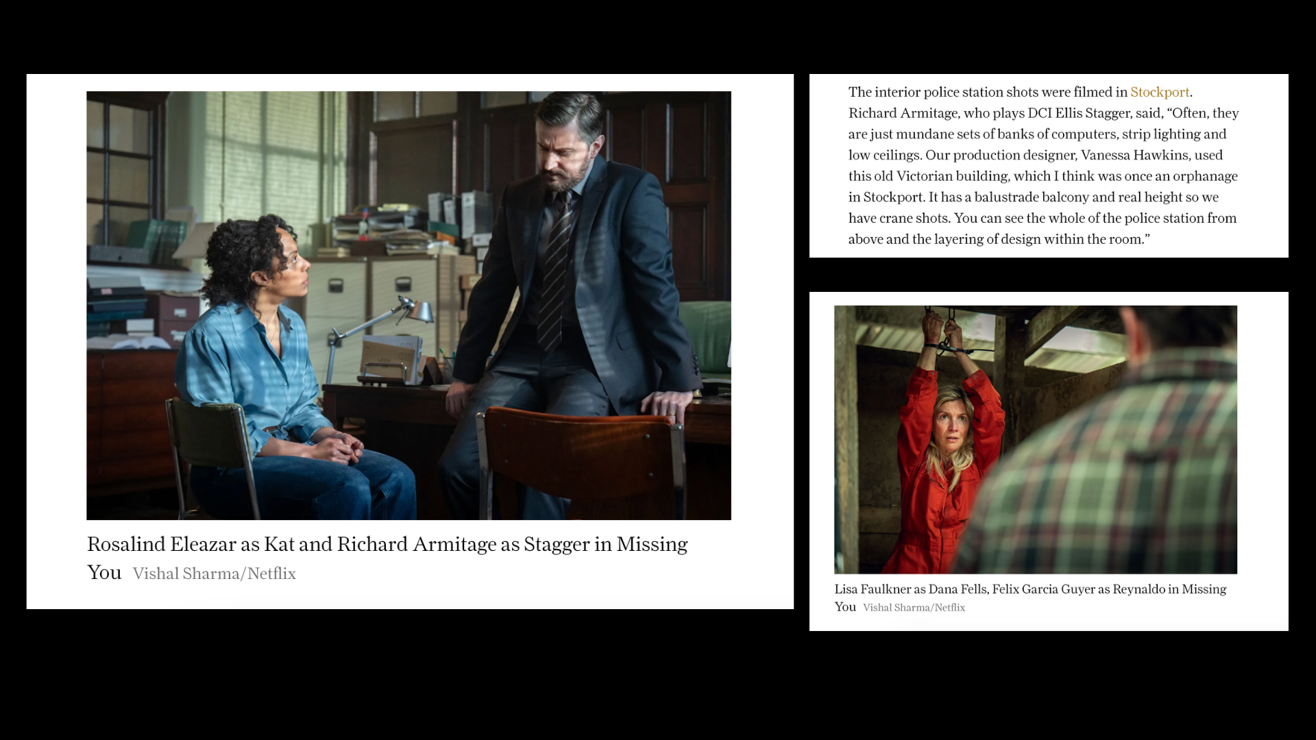 Missing You - Harlan Coben Production Designer Vanessa Hawkins